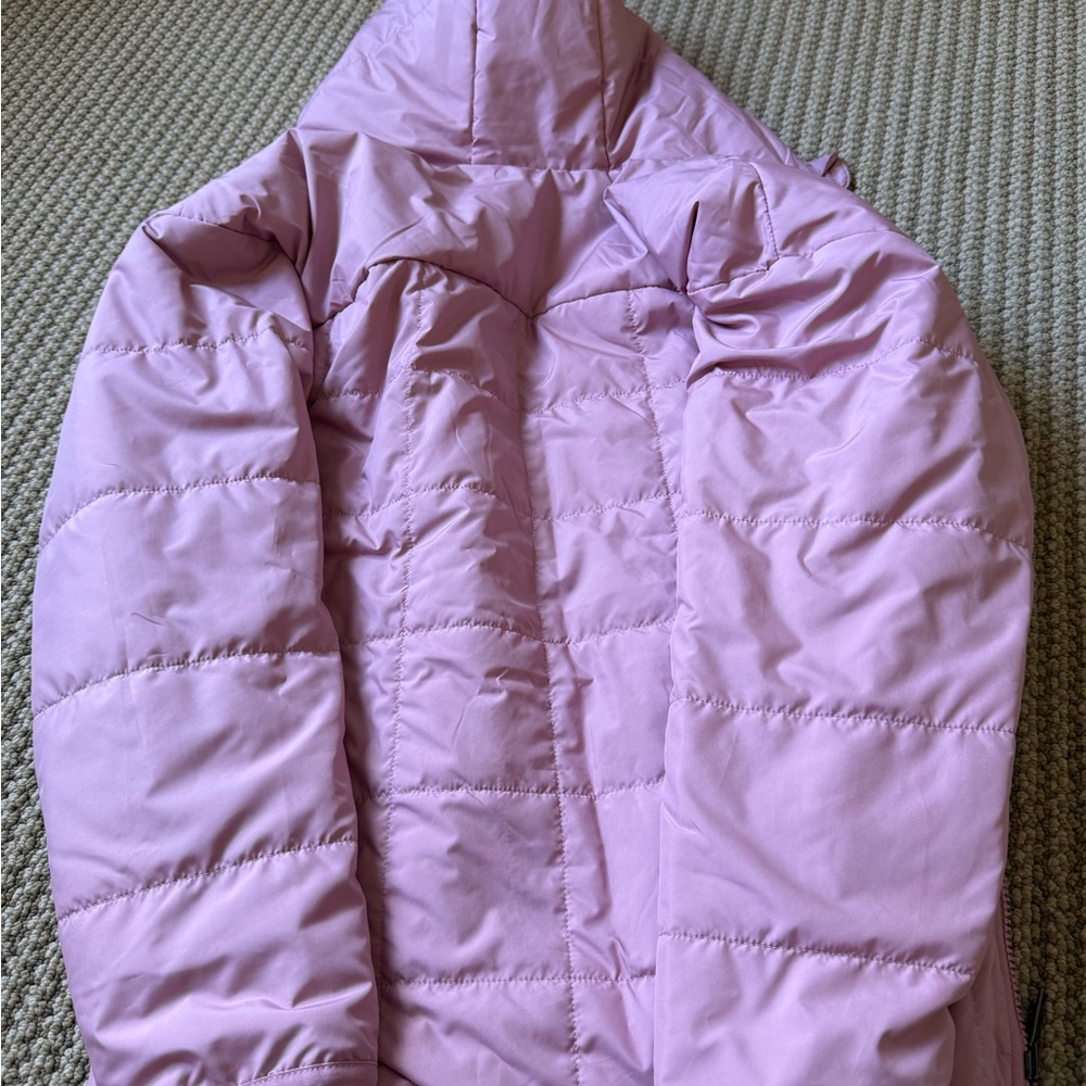 The North Face girls pink reversible jacket XL (14/16) NWT - Picture 4 of 7